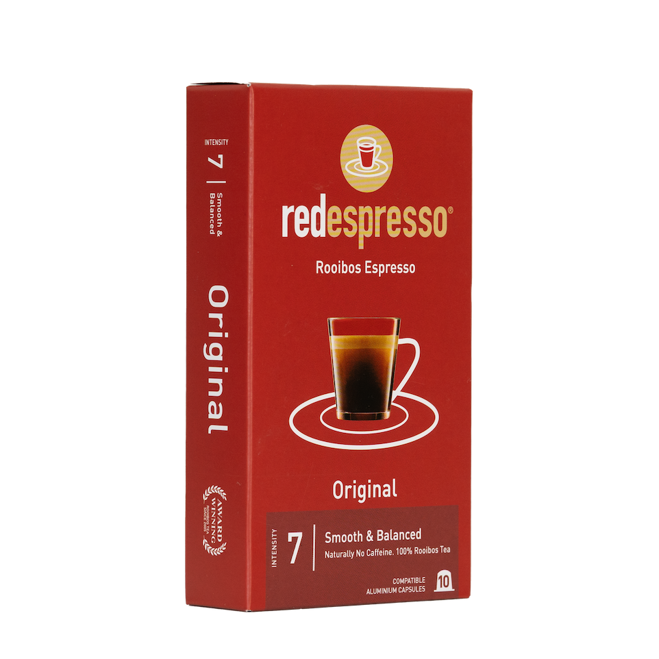 Redespresso Packung - 10Kapseln - Produktfoto auf weißem Hintergrund - Verkauft von Rooibesso