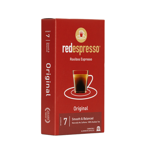 Redespresso Packung - 10Kapseln - Produktfoto auf weißem Hintergrund - Verkauft von Rooibesso